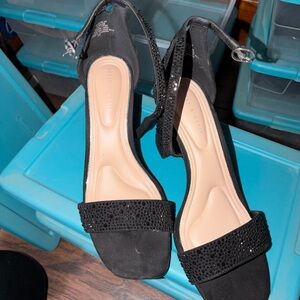 Kelly & Katie Black Embellished Heels